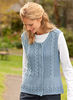 Asymmetrical-Front Cabled Waistcoat