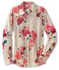 Autumn Roses Button-Front Shirt