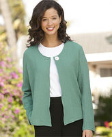 Scrunch Cloth One-Button Swing Jacket