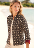 Tan Floral Reversible Jacket