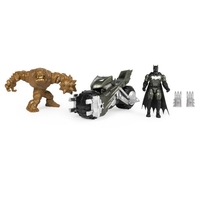 Batcycle Vehicle with Exclusive BATMAN and CLAYFACE 4-Inch Action Figures