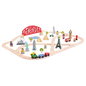 Bigjigs Rail Around The World Train Set