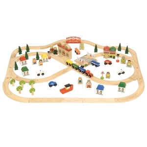 Bigjigs Rail Town & Country Train Set