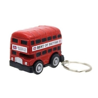 Bus Pull Back Keyring Metal