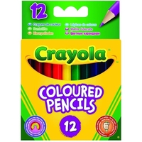 Crayola 12 Half Length Coloured Pencils