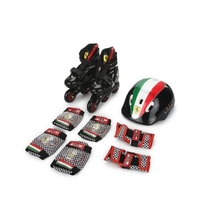 Ferrari Black Inline Skate Combo Set - M