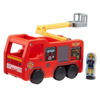 Fireman Sam Wooden Jupiter And Figure