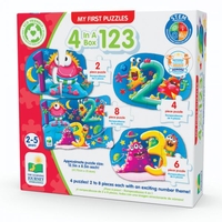 My 1st Puzzle 4-In-A-Box Puzzles - 123