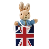 Peter Rabbit Small Soft Toy In Union Jack Bag