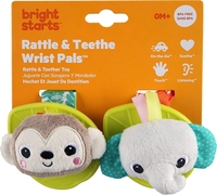 Rattle & Teethe Wrist Pals™ Toy - Monkey & Elephant