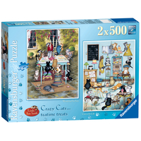Ravensburger Crazy Cats Tea Time Treats 2 x 500pc Puzzle