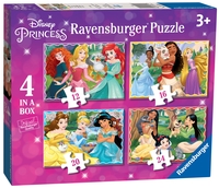 Ravensburger Disney Princess 4 in a box (12,  16,  20,  24pc) Jigsaw Puzzles