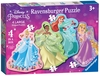 Ravensburger Disney Princess 4 Large Shaped Jigsaw Puzzles (10, 12, 14, 16pc)