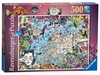 Ravensburger European Map,  Quirky Circus 500pc Jigsaw Puzzle