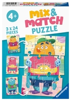 Ravensburger Monsters Mix & Match Jigsaw Puzzle 3x 24 piece