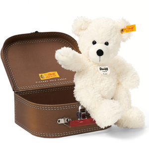 Steiff White Lotte Teddy Bear in Suitcase