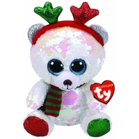 Ty Mistletoe Bear Flippables - Med