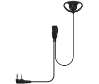 LiGo D­-Shaped Earpiece with Inline PTT