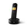 Philips D1651B Cordless Phone,  Single Handset with Answer Machine