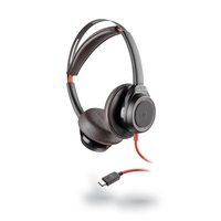 Plantronics Blackwire 7225 USB-C Stereo Corded Headset in Black