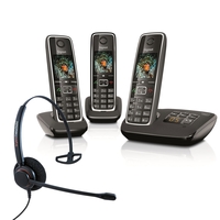 Siemens Gigaset C530A Trio Cordless Phones with Corded Headset