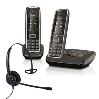 Siemens Gigaset C530A Twin Cordless Phones with Corded Headset