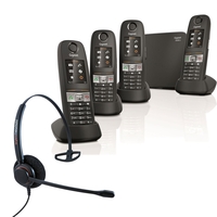Siemens Gigaset E630A Quad Cordless Phones with Corded Headset