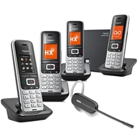 Siemens Gigaset S850A GO Quad VoIP Cordless Phone with Wireless Headset