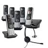 Siemens Gigaset S850A Sextet Cordless Phones with Corded Headset