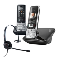 Siemens Gigaset S850A Twin Cordless Phones with Corded Headset