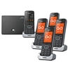 Siemens Gigaset SL450A GO Cordless Phone - Black Edition,  Five Handsets
