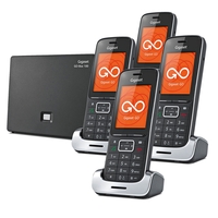 Siemens Gigaset SL450A GO Cordless Phone - Black Edition,  Quad Handset