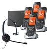 Siemens Gigaset SL450A GO Quad VoIP Cordless Phones with Corded Headset
