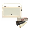 VQ Hepburn Mk II Portable DAB+/FM Radio & Bluetooth Speaker with Rechargeable Battery Pack in Cream