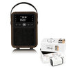 VQ Monty Portable DAB/FM Radio & Bluetooth Speaker with Rechargeable Battery Pack in Black & Walnut