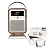 VQ Monty Portable DAB/FM Radio & Bluetooth Speaker with Rechargeable Battery Pack in Walnut