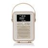 VQ Retro Mini Portable DAB Radio with Bluetooth in Cream