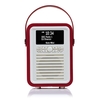 VQ Retro Mini Portable DAB Radio with Bluetooth in Red