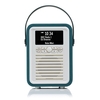 VQ Retro Mini Portable DAB Radio with Bluetooth in Teal