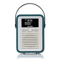 VQ Retro Mini Portable DAB Radio with Bluetooth in Teal