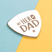 Engraved Guitar Plectrum - My Hero Dad