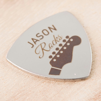 Engraved Guitar Plectrum - Rocks