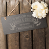 Engraved Hanging Slate Sign - Happily Ever After