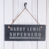 Engraved Hanging Slate Sign - Superhero In Training,  Top Secret