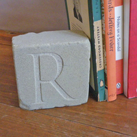 Engraved Initial Bookends