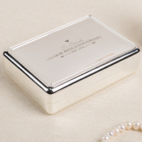 Engraved Jewellery Box - On Our 40th Anniversary
