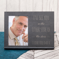 Engraved Slate Chalkboard Photo Frame - I