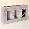 His and Hers Silver Anniversary Mug Set