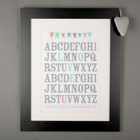 Personalised Alphabet Print - I Love U