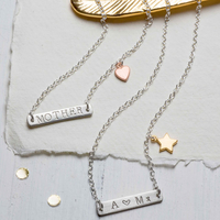 Personalised Balance Bar Necklace